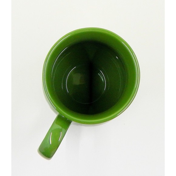 Temptations By Tara Green White Polka Dot Belly Coffee Mug Cup 16 oz - Picture 7 of 10